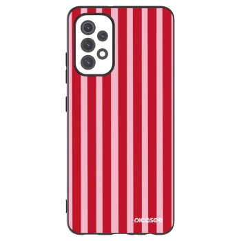 Picasee crna silikonska maskica za Samsung Galaxy A32 5G A326B - Lines red
