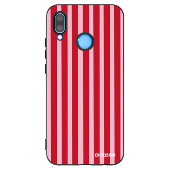 Picasee crna silikonska maskica za Huawei P20 Lite - Lines red