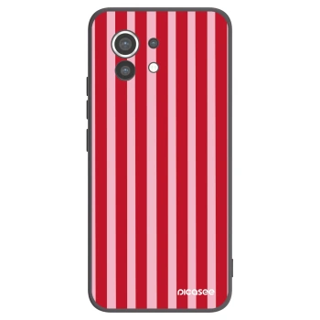 Picasee crna silikonska maskica za Xiaomi Mi 11 - Lines red