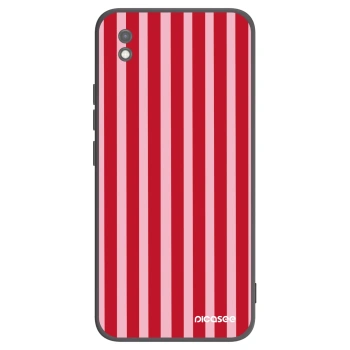 Picasee crna silikonska maskica za Xiaomi Redmi 9AT - Lines red