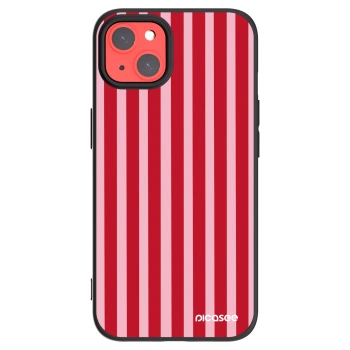 Picasee crna silikonska maskica za Apple iPhone 13 - Lines red