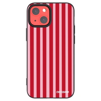 Picasee crna silikonska maskica za Apple iPhone 13 mini - Lines red
