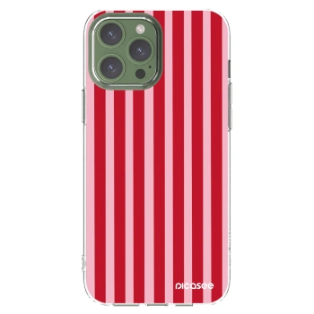 Picasee silikonska prozirna maskica za Apple iPhone 13 Pro Max - Lines red
