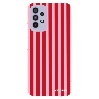 Picasee silikonska prozirna maskica za Samsung Galaxy A32 4G SM-A325F - Lines red