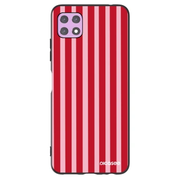 Picasee crna silikonska maskica za Samsung Galaxy A22 A226B 5G - Lines red