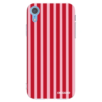 Picasee silikonska prozirna maskica za Apple iPhone XR - Lines red