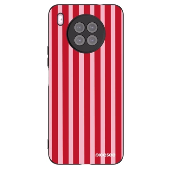 Picasee crna silikonska maskica za Huawei Nova 8i - Lines red