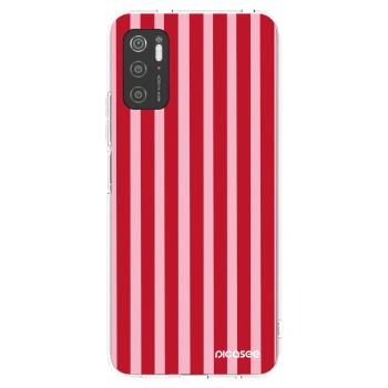 Picasee silikonska prozirna maskica za Xiaomi Poco M3 Pro 5G - Lines red