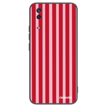Picasee crna silikonska maskica za Vivo Y11s - Lines red