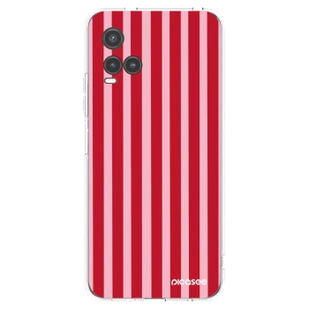 Picasee silikonska prozirna maskica za Vivo Y33s - Lines red
