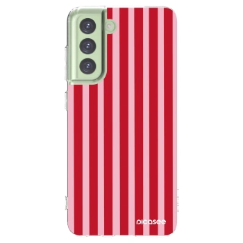 Picasee silikonska prozirna maskica za Samsung Galaxy S21 FE 5G - Lines red