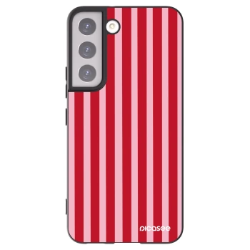 Picasee crna silikonska maskica za Samsung Galaxy S22 5G - Lines red