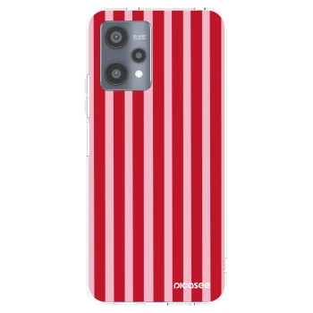 Picasee silikonska prozirna maskica za Realme 9 Pro 5G - Lines red