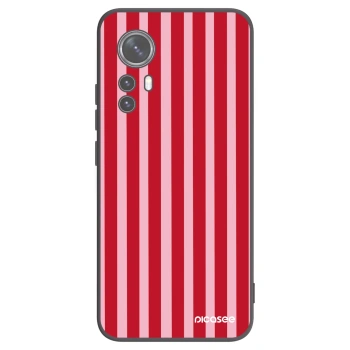 Picasee crna silikonska maskica za Xiaomi 12 - Lines red