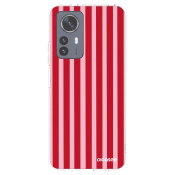 Picasee silikonska prozirna maskica za Xiaomi 12 Pro - Lines red
