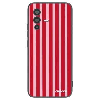 Picasee crna silikonska maskica za Vivo V23 5G - Lines red