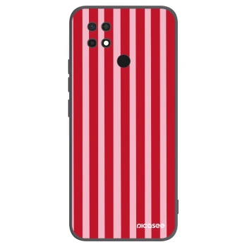 Picasee crna silikonska maskica za Xiaomi Redmi 10C - Lines red