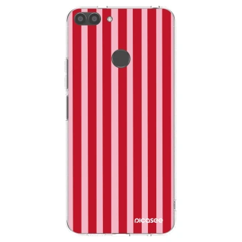 Picasee silikonska prozirna maskica za Huawei P Smart - Lines red
