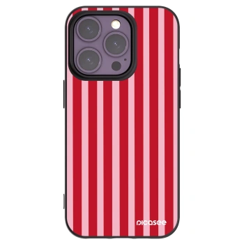 Picasee crna silikonska maskica za Apple iPhone 14 Pro - Lines red
