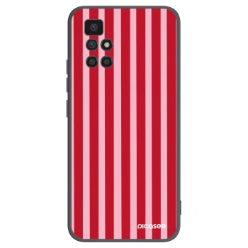 Picasee crna silikonska maskica za Xiaomi Redmi 10 (2022) - Lines red