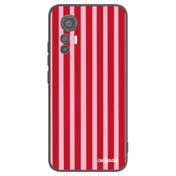 Picasee crna silikonska maskica za Xiaomi 12 Lite - Lines red