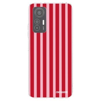 Picasee silikonska prozirna maskica za Xiaomi 12 Lite - Lines red