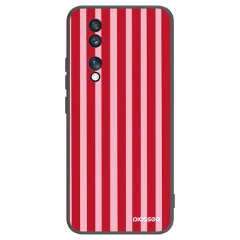 Picasee crna silikonska maskica za Honor 70 - Lines red