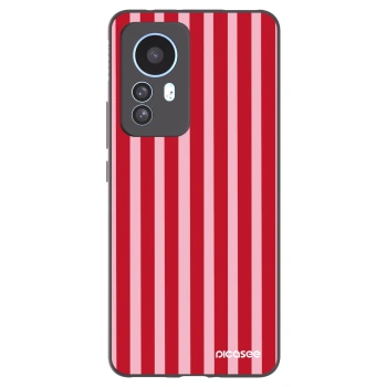 Picasee crna silikonska maskica za Xiaomi 12T Pro - Lines red