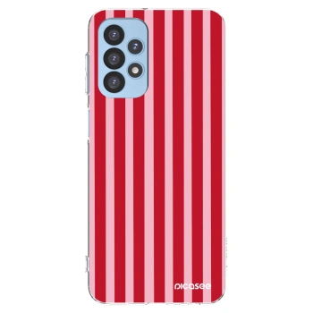 Picasee silikonska prozirna maskica za Samsung Galaxy A23 A235F 4G - Lines red