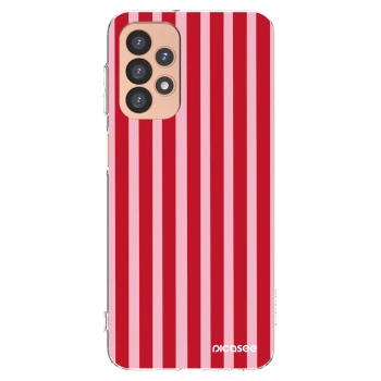 Picasee silikonska prozirna maskica za Samsung Galaxy A23 A236B 5G - Lines red