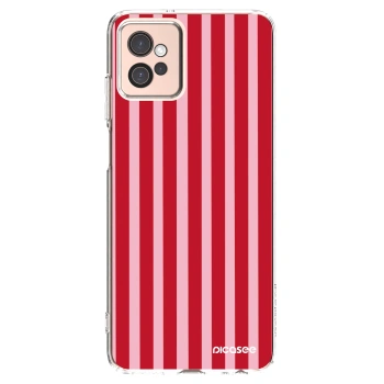 Picasee silikonska prozirna maskica za Motorola Moto G32 - Lines red