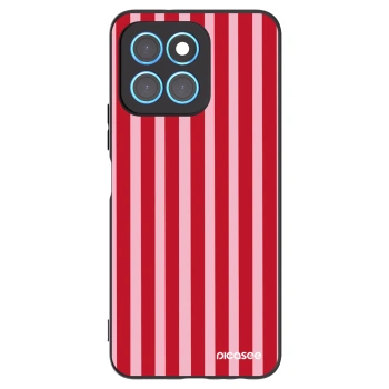 Picasee crna silikonska maskica za Honor X8 5G - Lines red