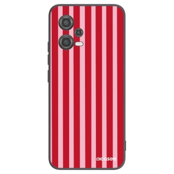 Picasee crna silikonska maskica za Xiaomi Poco X5 - Lines red