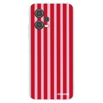 Picasee silikonska prozirna maskica za Xiaomi Poco X5 - Lines red