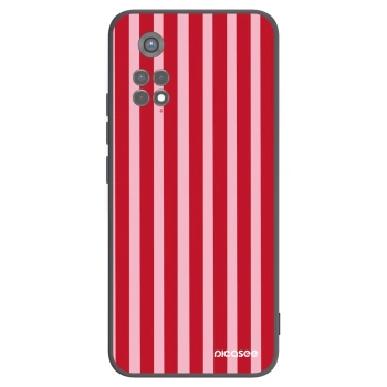Picasee crna silikonska maskica za Xiaomi Redmi Note 11S 5G - Lines red