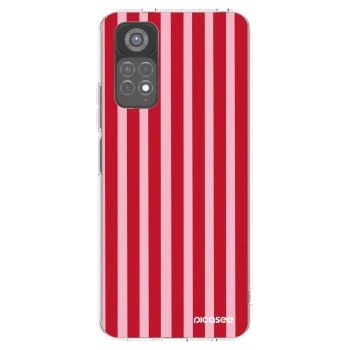 Picasee silikonska prozirna maskica za Xiaomi Redmi Note 11S 5G - Lines red
