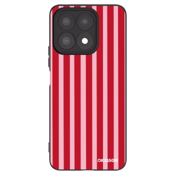 Picasee crna silikonska maskica za Honor X8a - Lines red