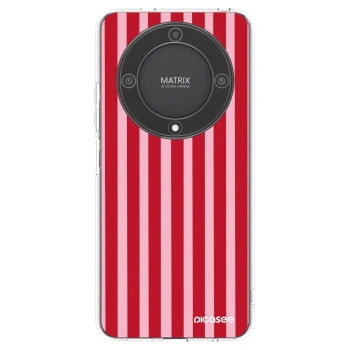 Picasee silikonska prozirna maskica za Honor Magic5 Lite 5G - Lines red