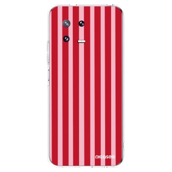 Picasee silikonska prozirna maskica za Xiaomi 13 Pro - Lines red