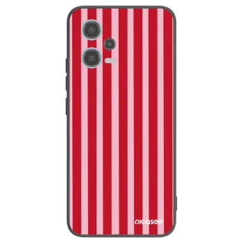 Picasee crna silikonska maskica za Xiaomi Redmi Note 12 5G - Lines red