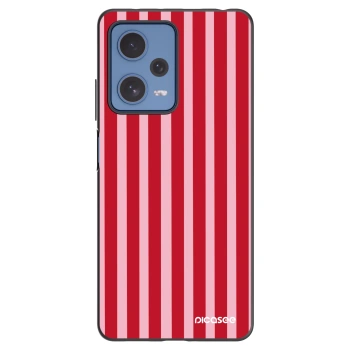 Picasee crna silikonska maskica za Xiaomi Redmi Note 12 Pro 5G - Lines red
