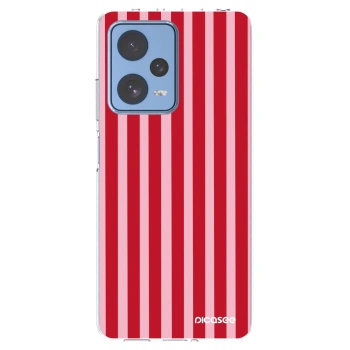 Picasee silikonska prozirna maskica za Xiaomi Redmi Note 12 Pro 5G - Lines red