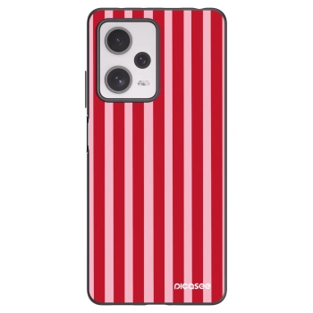 Picasee crna silikonska maskica za Xiaomi Redmi Note 12 Pro+ 5G - Lines red