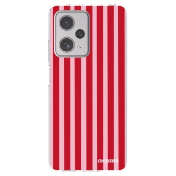 Picasee silikonska prozirna maskica za Xiaomi Redmi Note 12 Pro+ 5G - Lines red
