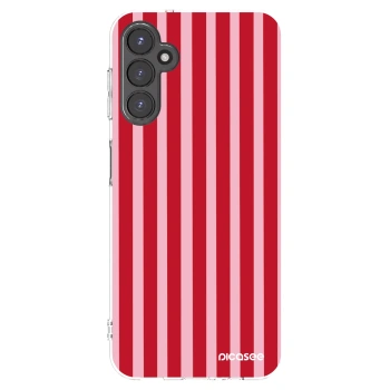 Picasee silikonska prozirna maskica za Samsung Galaxy A14 5G A146P - Lines red
