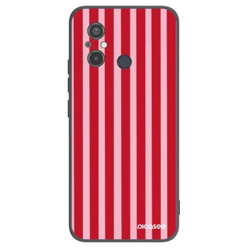 Picasee crna silikonska maskica za Xiaomi Redmi 12C - Lines red