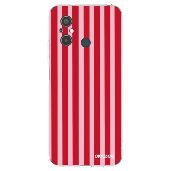 Picasee silikonska prozirna maskica za Xiaomi Redmi 12C - Lines red
