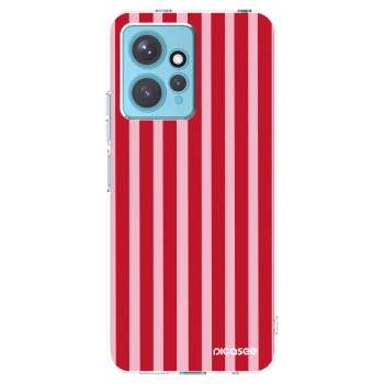 Picasee silikonska prozirna maskica za Xiaomi Redmi Note 12 4G - Lines red