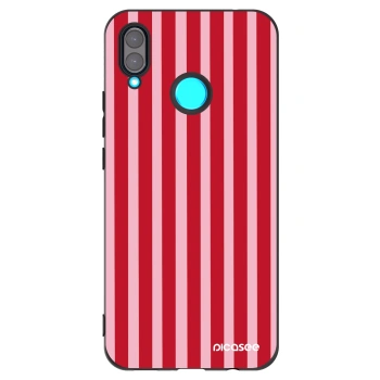 Picasee crna silikonska maskica za Huawei Nova 3 - Lines red
