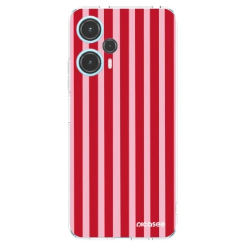 Picasee silikonska prozirna maskica za Xiaomi Poco F5 - Lines red